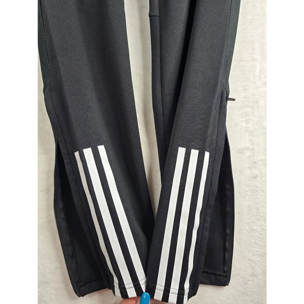 Adidas Tiro 23 Training Pants Mens M Black Slim Fit Soccer Athletic Zip Ankle